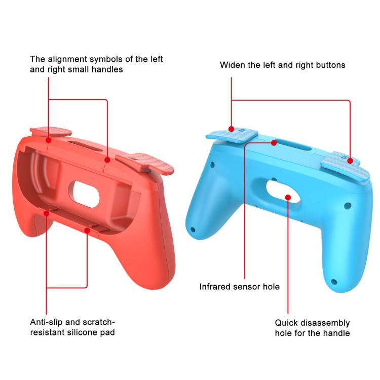 For Nintendo Switch 2 2pcs Game Handle Sports Grip(Red Blue) - Cases by buy2fix | Online Shopping UK | buy2fix