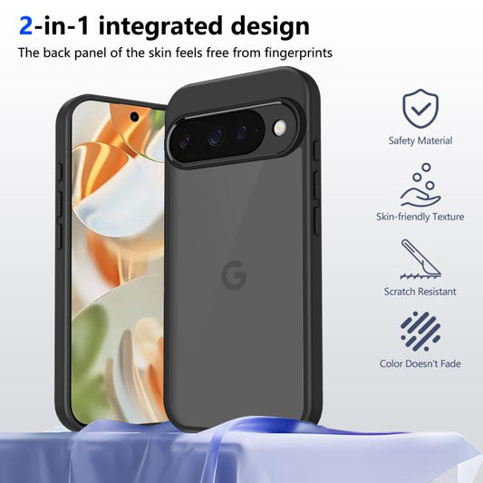 For Google Pixel 10 Skin Feel Frosted PC+TPU Shockproof Phone Case(Transparent Black) - Google Cases by buy2fix | Online Shopping UK | buy2fix