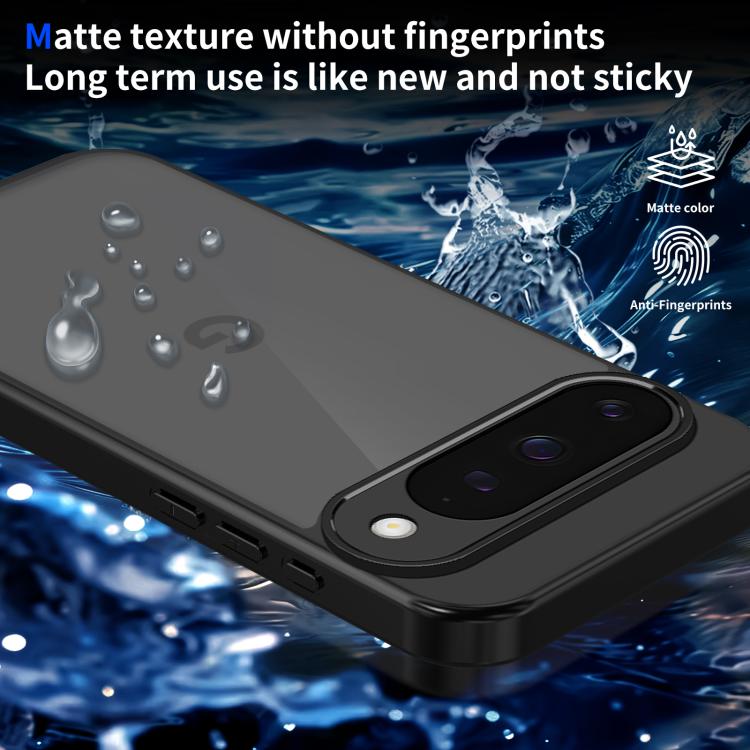 For Google Pixel 10 Skin Feel Frosted PC+TPU Shockproof Phone Case(Transparent Black) - Google Cases by buy2fix | Online Shopping UK | buy2fix