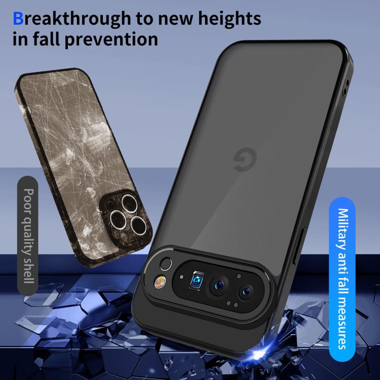 For Google Pixel 10 Pro Skin Feel Frosted PC+TPU Shockproof Phone Case(Transparent Black) - Google Cases by buy2fix | Online Shopping UK | buy2fix