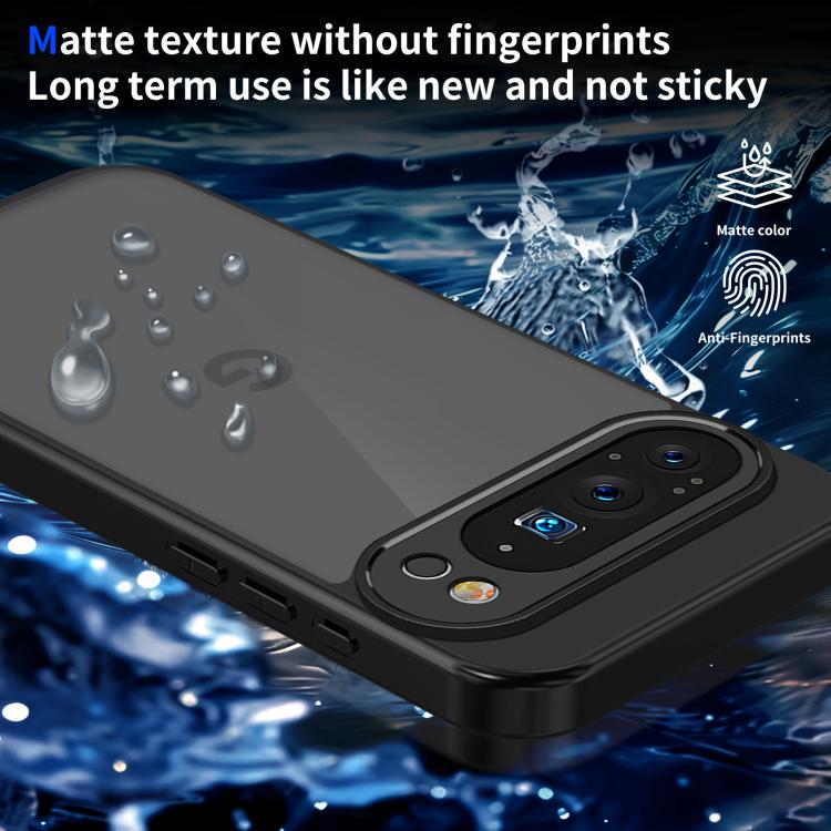 For Google Pixel 10 Pro Skin Feel Frosted PC+TPU Shockproof Phone Case(Transparent Black) - Google Cases by buy2fix | Online Shopping UK | buy2fix