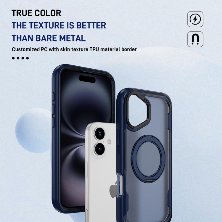 For iPhone 17 Defend Rugged Gear Holder MagSafe Phone Case(Blue + Transparent Blue) - iPhone 17 Cases by buy2fix | Online Shopping UK | buy2fix