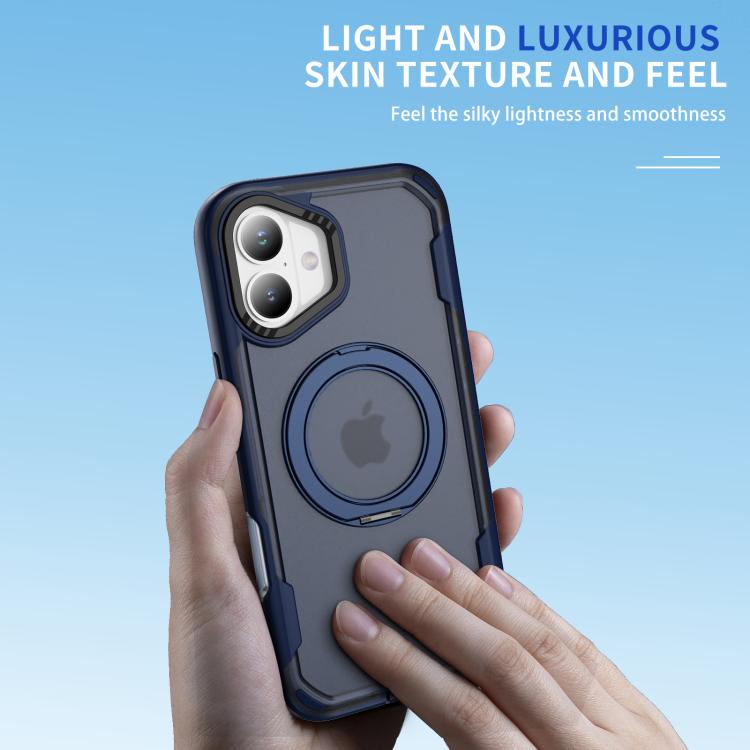 For iPhone 17 Defend Rugged Gear Holder MagSafe Phone Case(Blue + Transparent Blue) - iPhone 17 Cases by buy2fix | Online Shopping UK | buy2fix