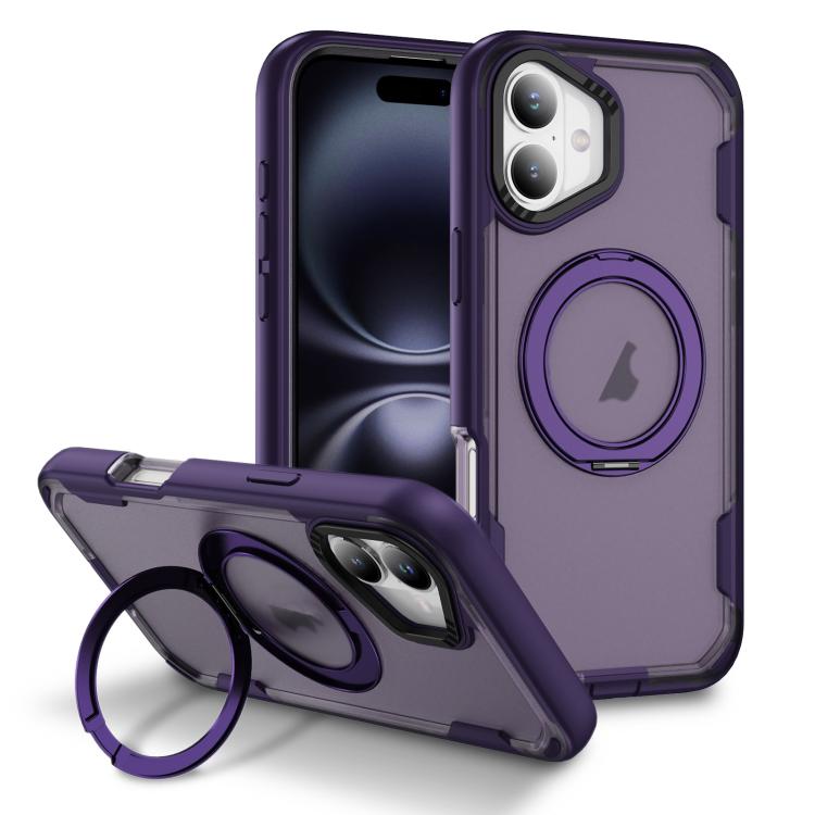 For iPhone 17 Defend Rugged Gear Holder MagSafe Phone Case(Purple + Dark Purple) - iPhone 17 Cases by buy2fix | Online Shopping UK | buy2fix
