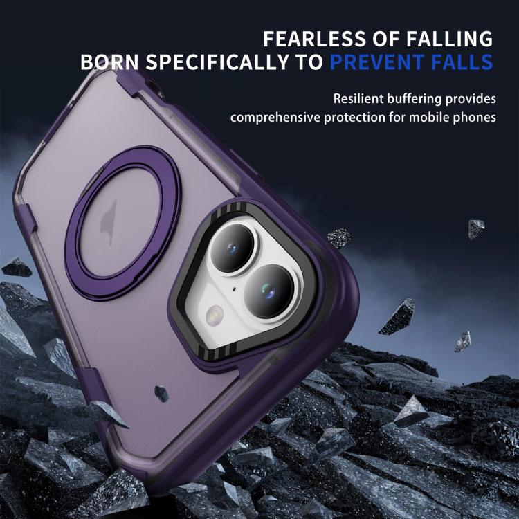 For iPhone 17 Defend Rugged Gear Holder MagSafe Phone Case(Purple + Dark Purple) - iPhone 17 Cases by buy2fix | Online Shopping UK | buy2fix