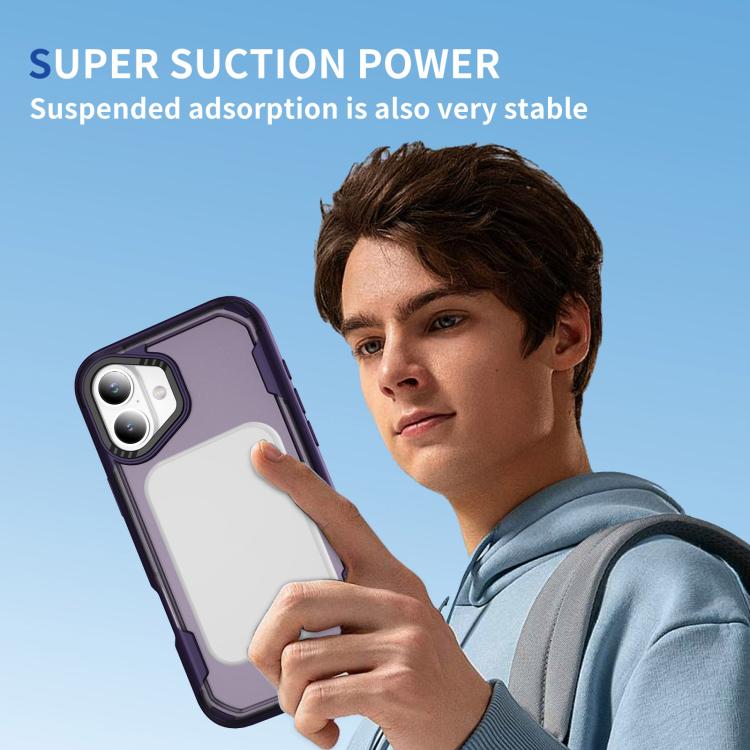 For iPhone 17 Defend Rugged Gear Holder MagSafe Phone Case(Purple + Dark Purple) - iPhone 17 Cases by buy2fix | Online Shopping UK | buy2fix