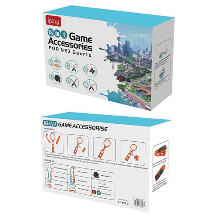 For Nintendo Switch 2 iPlay HBS-522 18 in 1 Motion Sensor Game Set(Blue Orange) - Others by iplay | Online Shopping UK | buy2fix