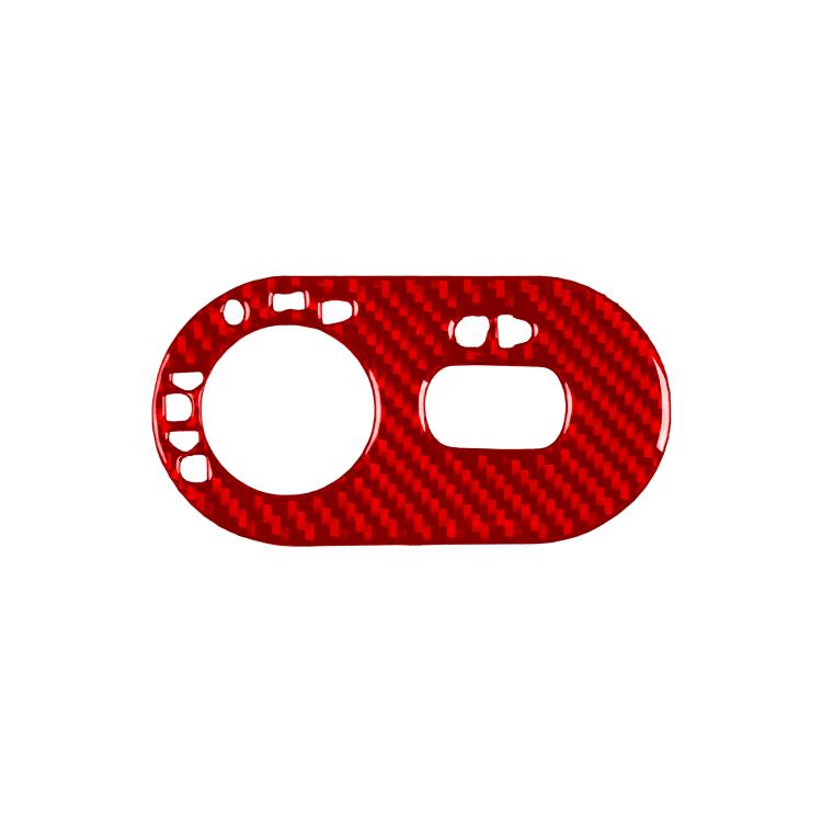 Carbon Fiber Car Headlight Switch Decorative Sticker for SEAT Ibiza 2003-2008, Left Driver(Red) - Car Interior Mouldings by buy2fix | Online Shopping UK | buy2fix