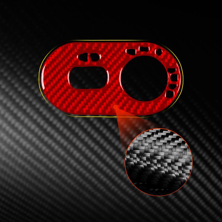 Carbon Fiber Car Headlight Switch Decorative Sticker for SEAT Ibiza 2003-2008, Right Driver(Red) - Car Interior Mouldings by buy2fix | Online Shopping UK | buy2fix