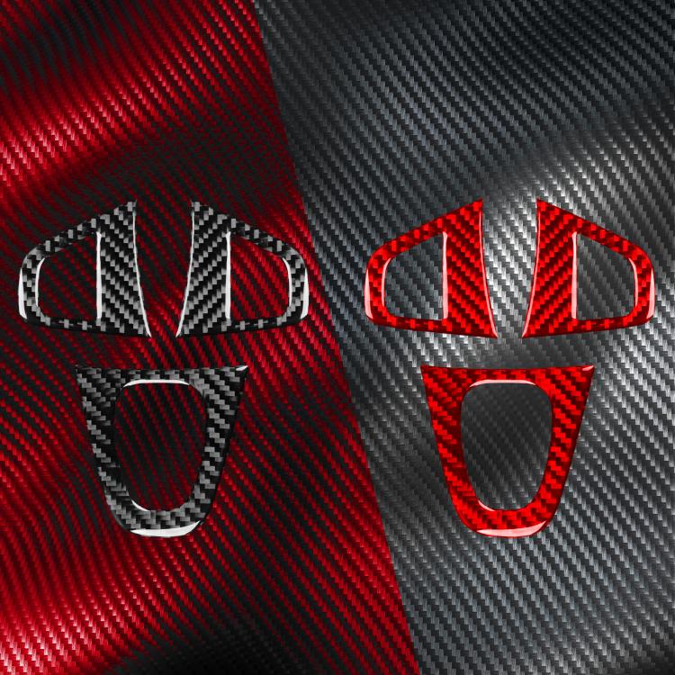 3pcs/Set Carbon Fiber Car Steering Wheel Buttons Decorative Sticker for Renault Fluence 2009-2017 / Megane 2008-2016, Left and Right Driver(Black) - Car Interior Mouldings by buy2fix | Online Shopping UK | buy2fix