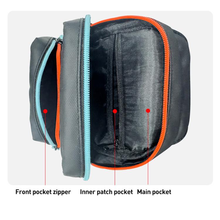 For Nintendo Switch 2 iPlay HBS-2844 Colorblock Crossbody Game Console Storage Bag(Orange Blue) - Bags by iplay | Online Shopping UK | buy2fix