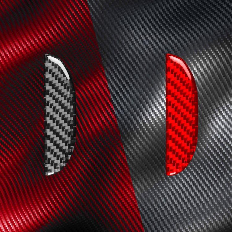 Carbon Fiber Car Passenger Seat Storage Box Handle Decorative Sticker for SEAT Leon 2005-2012, Left and Right Driver(Black) - Car Interior Mouldings by buy2fix | Online Shopping UK | buy2fix