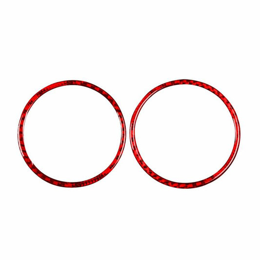 2pcs/Set Carbon Fiber Car AC Two Sides Air Outlet Decorative Sticker for SEAT Leon 2005-2012, Left and Right Driver(Red) - Car Interior Mouldings by buy2fix | Online Shopping UK | buy2fix