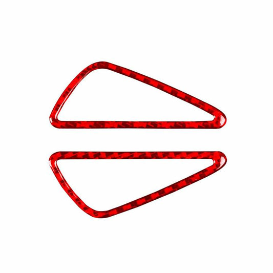 2pcs/Set Carbon Fiber Car Instrument Panel Air Outlet Decorative Sticker for SEAT Leon 2005-2012, Left and Right Driver(Red) - Car Interior Mouldings by buy2fix | Online Shopping UK | buy2fix