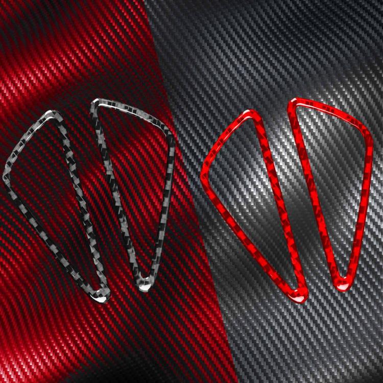 2pcs/Set Carbon Fiber Car Instrument Panel Air Outlet Decorative Sticker for SEAT Leon 2005-2012, Left and Right Driver(Red) - Car Interior Mouldings by buy2fix | Online Shopping UK | buy2fix
