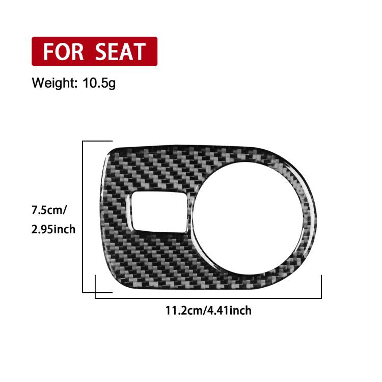 Carbon Fiber Car Headlight Switch Panel Decorative Sticker for SEAT Leon 2005-2012, Right Driver(Black) - Car Interior Mouldings by buy2fix | Online Shopping UK | buy2fix