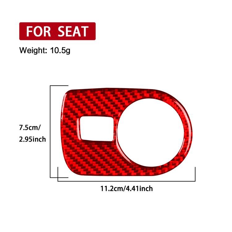Carbon Fiber Car Headlight Switch Panel Decorative Sticker for SEAT Leon 2005-2012, Right Driver(Red) - Car Interior Mouldings by buy2fix | Online Shopping UK | buy2fix