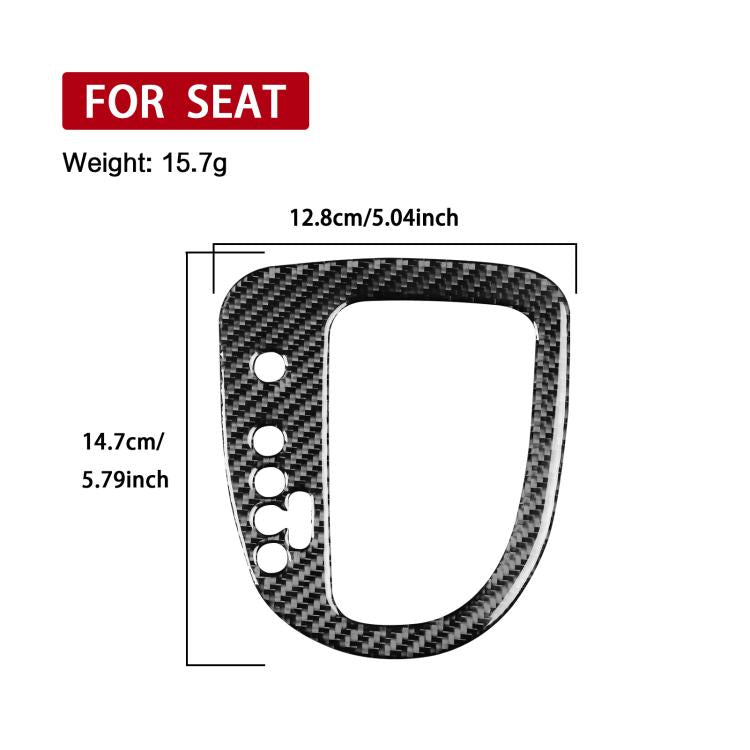 Carbon Fiber Car Gear Position Panel Decorative Sticker for SEAT Leon 2005-2012, Left Driver(Black) - Car Interior Mouldings by buy2fix | Online Shopping UK | buy2fix