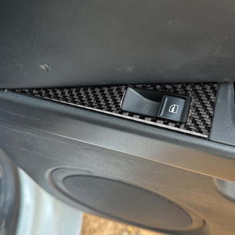 5pcs/Set Carbon Fiber Car Lifting Panel Decorative Sticker for SEAT Leon 2005-2012, Right Driver(Black) - Car Interior Mouldings by buy2fix | Online Shopping UK | buy2fix