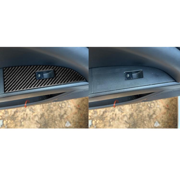 5pcs/Set Carbon Fiber Car Lifting Panel Decorative Sticker for SEAT Leon 2005-2012, Right Driver(Black) - Car Interior Mouldings by buy2fix | Online Shopping UK | buy2fix