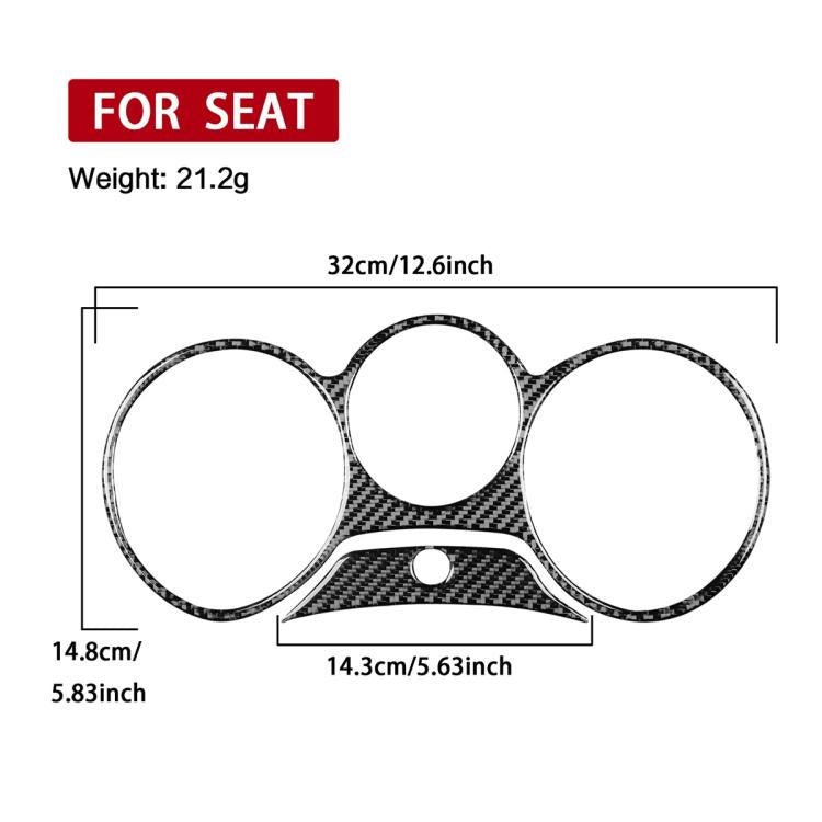 2pcs/Set Carbon Fiber Car Speedometer Surrounded Panel Decorative Sticker for SEAT Leon 2005-2012, Left and Right Driver(Black) - Car Interior Mouldings by buy2fix | Online Shopping UK | buy2fix