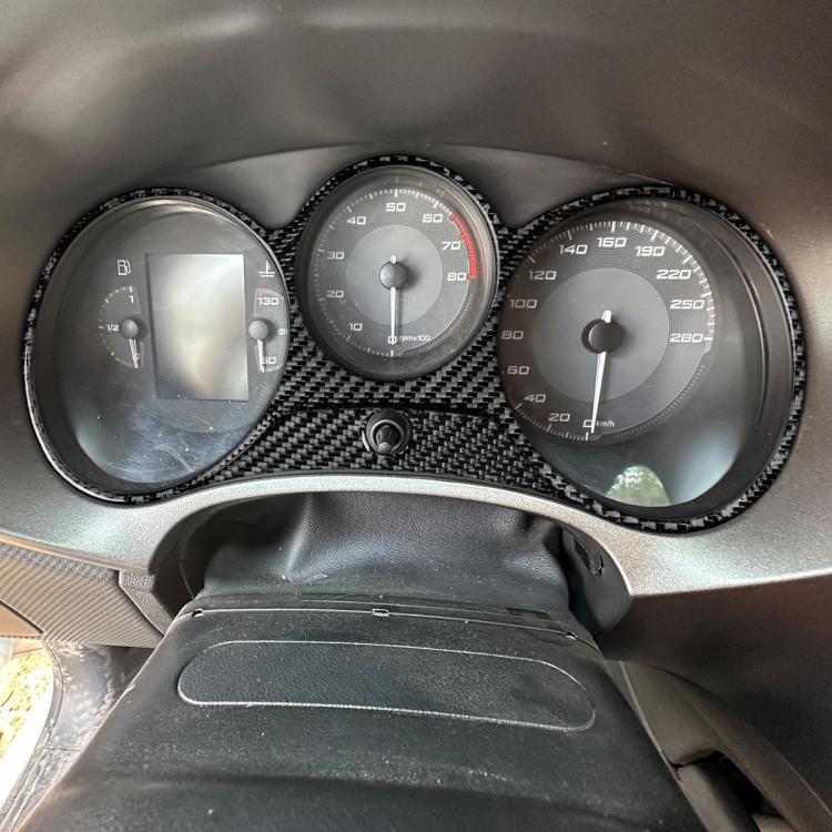 2pcs/Set Carbon Fiber Car Speedometer Surrounded Panel Decorative Sticker for SEAT Leon 2005-2012, Left and Right Driver(Black) - Car Interior Mouldings by buy2fix | Online Shopping UK | buy2fix