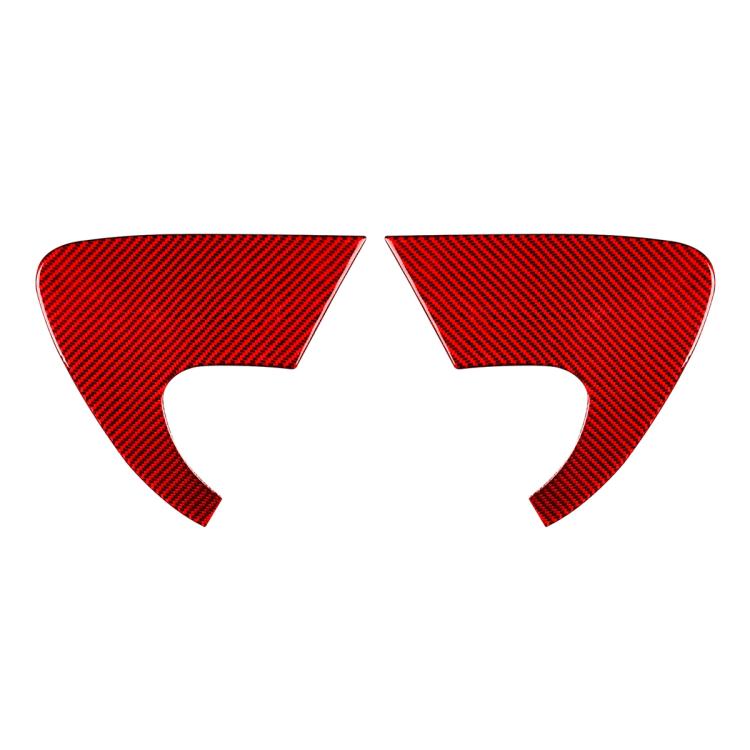 2pcs/Set Carbon Fiber Car Rear Triangle Window Decorative Sticker for SEAT Leon 2005-2012, Left and Right Driver(Red) - Car Interior Mouldings by buy2fix | Online Shopping UK | buy2fix