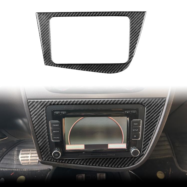 Carbon Fiber Car Center Console Panel Decorative Sticker for SEAT Leon 2005-2012, Left Driver(Black) - Car Interior Mouldings by buy2fix | Online Shopping UK | buy2fix