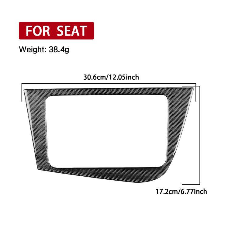 Carbon Fiber Car Center Console Panel Decorative Sticker for SEAT Leon 2005-2012, Left Driver(Black) - Car Interior Mouldings by buy2fix | Online Shopping UK | buy2fix