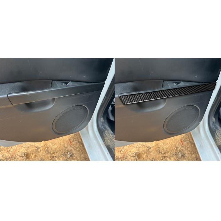 4pcs/Set Carbon Fiber Car Door Panel Decorative Sticker for SEAT Leon 2005-2012, Left and Right Driver(Black) - Car Interior Mouldings by buy2fix | Online Shopping UK | buy2fix