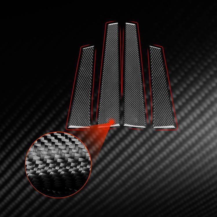 4pcs/Set Carbon Fiber Car B Pillar Decorative Sticker for SEAT Leon 2005-2012, Drop Glue Style, Left and Right Driver(Red) - Car Interior Mouldings by buy2fix | Online Shopping UK | buy2fix