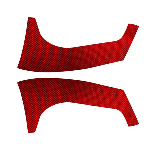 2pcs/Set Carbon Fiber Car Rear Windshield Decorative Sticker for SEAT Leon 2005-2012, Carbon Sheet Style, Left and Right Driver(Red) - Car Interior Mouldings by buy2fix | Online Shopping UK | buy2fix
