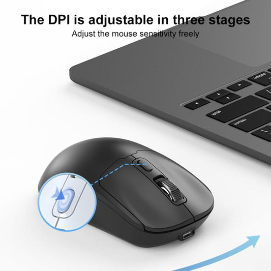 ZGA Sky Drill Dual Modes 2.4G BT5.0 Wireless Mouse(Black) - Wireless Mice by ZGA | Online Shopping UK | buy2fix