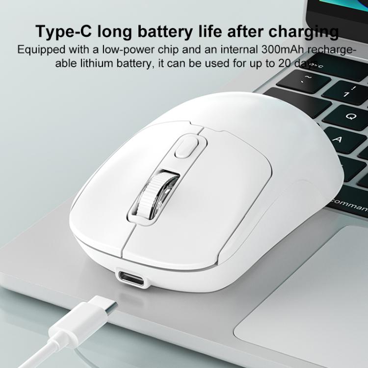 ZGA Sky Drill Dual Modes 2.4G BT5.0 Wireless Mouse(White) - Wireless Mice by ZGA | Online Shopping UK | buy2fix