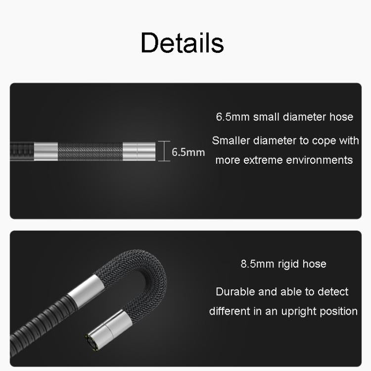 TESLONG TD500 5 Inch HD Large Screen Dual Steering Endoscope 1.55m Length, Model:6.5mm Dual Lens - by TESLONG | Online Shopping UK | buy2fix