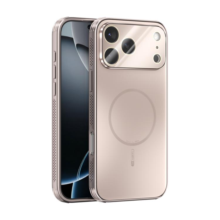 For iPhone 17 Pro Max ABEEL Heat Dissipation Frosted MagSafe Phone Case with Lens Film(Rose Gold) - iPhone 17 Pro Max Cases by buy2fix | Online Shopping UK | buy2fix