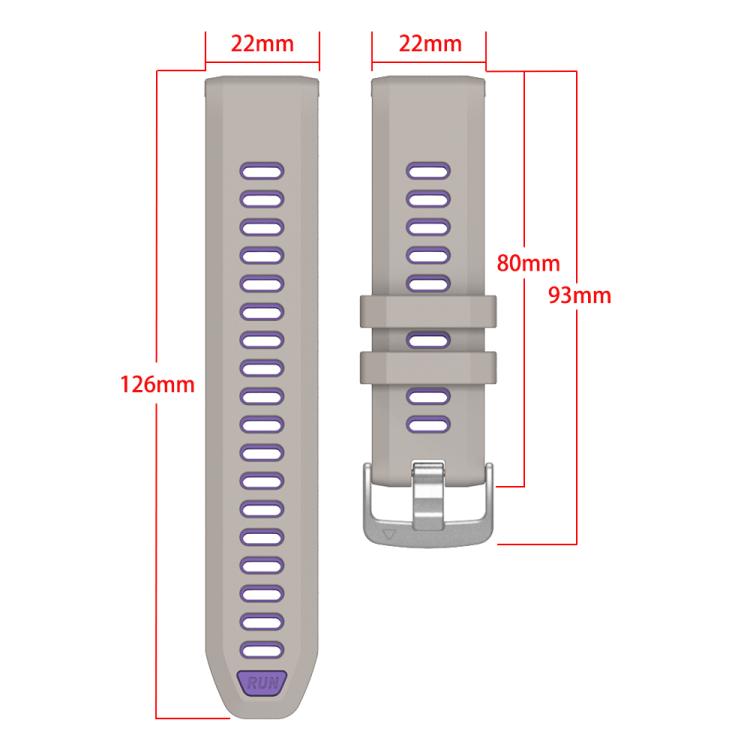 For Garmin Forerunner 970 Two Color Steel Buckle Silicone Watch Band(Sand Purple) - Watch Bands by buy2fix | Online Shopping UK | buy2fix