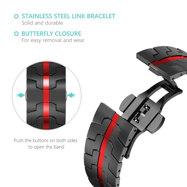 For Samsung Galaxy Watch8 / 8 Classic xDfind Butterfly Buckle Stainless Steel Watch Band(Black) - Watch Bands by xDfind | Online Shopping UK | buy2fix