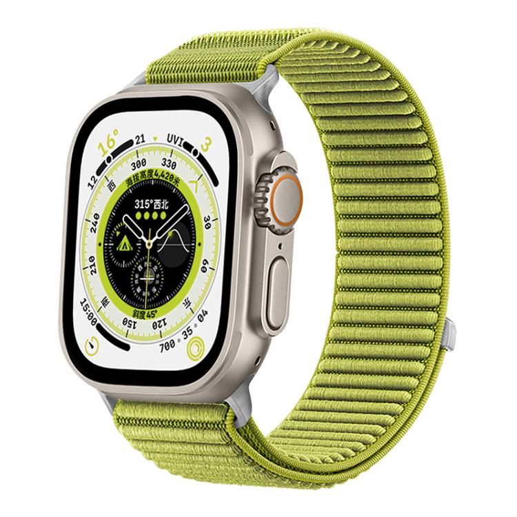 For Apple Watch 38 / 40 / 41 / S10 42mm xDfind Woven Nylon Hook And Loop Fastener Watch Band(Wilderness Green) - Watch Bands by xDfind | Online Shopping UK | buy2fix
