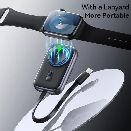 For Apple Watch Series USAMS CD245 1200mAh Portable Watch Wireless Charger with Cable(Metal Gray) - Charger / Holder by USAMS | Online Shopping UK | buy2fix