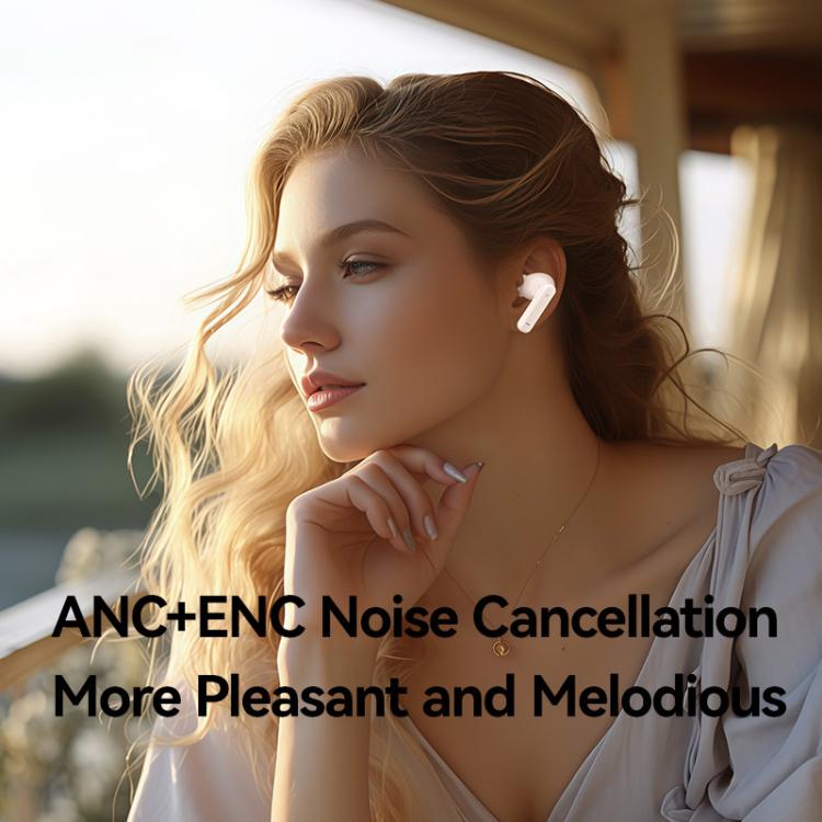 USAMS Echo E02 ANC and ENC In-Ear TWS Wireless Bluetooth Earphones(Black) - TWS Earphone by USAMS | Online Shopping UK | buy2fix