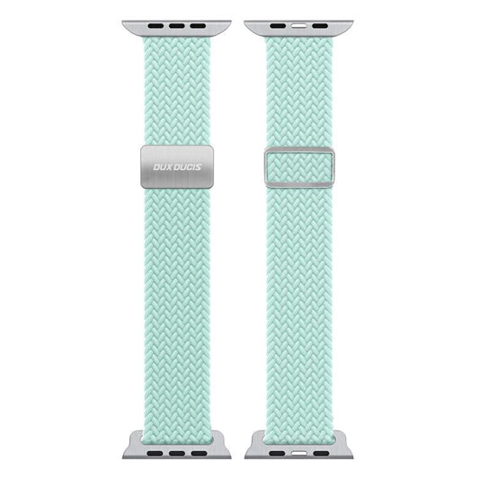 For Apple Watch 38 / 40 / 41 / S10 42mm DUX DUCIS Mixture Ultra Series Magnetic Buckle Nylon Braided Strap(Mint Green) - Watch Bands by DUX DUCIS | Online Shopping UK | buy2fix