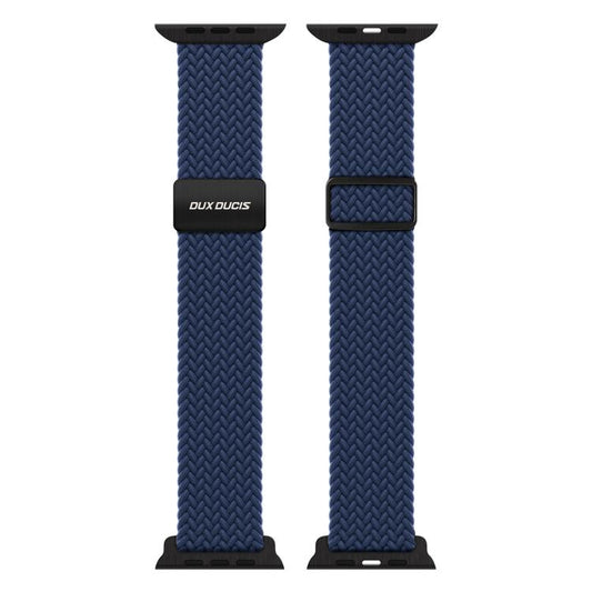 For Apple Watch 42 / 44 / 45 / 46 / 49mm DUX DUCIS Mixture Ultra Series Magnetic Buckle Nylon Braided Strap(Deep Blue) - Watch Bands by DUX DUCIS | Online Shopping UK | buy2fix