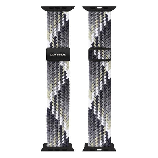 For Apple Watch 42 / 44 / 45 / 46 / 49mm DUX DUCIS Mixture Ultra Series Magnetic Buckle Nylon Braided Strap(Smoke Gradient) - Watch Bands by DUX DUCIS | Online Shopping UK | buy2fix