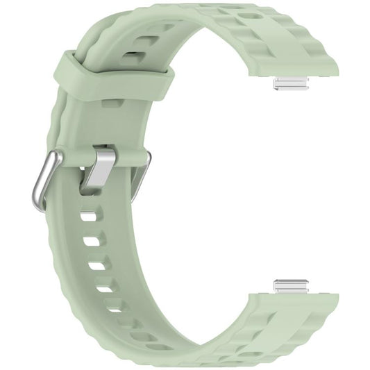 For Huawei Watch Fit4 Pro / Fit4 / Fit3 xDfind Silver Buckle Solid Color Silicone Watch Band(Light Green) - Watch Bands by xDfind | Online Shopping UK | buy2fix