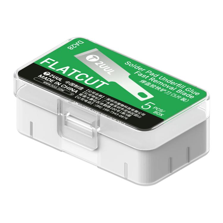 2uul 5 in 1 DA28 FlatCut Solder Pad Underfill Glue Fast Removal Blades - Dust Remove Tool by 2UUL | Online Shopping UK | buy2fix