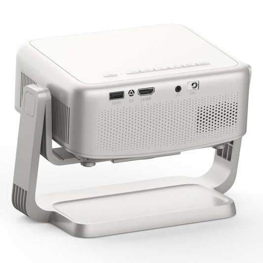 Cheerlux C6C Same Screen Version 1280x720P 180ANSI Bluetooth 5.1 Smart Projector, UK Plug, with Gimbal(White) - Mini Projector by Cheerlux | Online Shopping UK | buy2fix