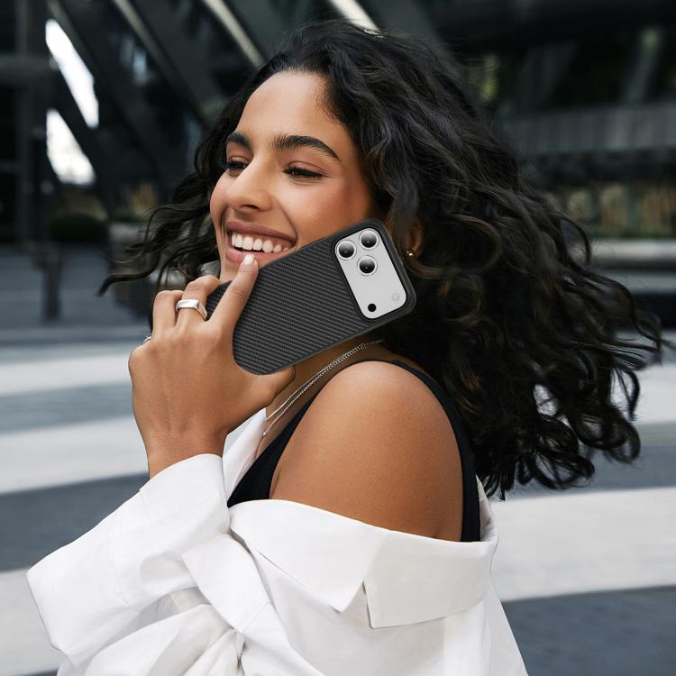 For iPhone 17 Pro Max Carbon Fiber Texture Skin-feel MagSafe Phone Case(Black) - iPhone 17 Pro Max Cases by buy2fix | Online Shopping UK | buy2fix