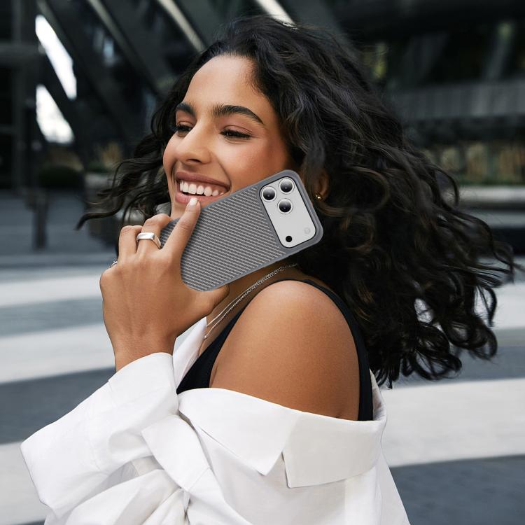 For iPhone 17 Pro Carbon Fiber Texture Skin-feel MagSafe Phone Case(Grey) - iPhone 17 Pro Cases by buy2fix | Online Shopping UK | buy2fix