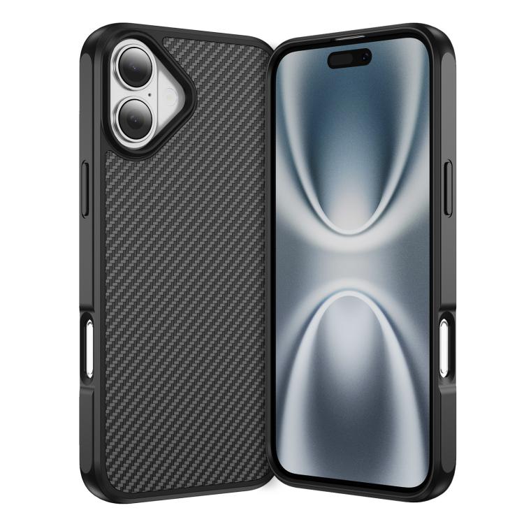 For iPhone 17 Carbon Fiber Texture Skin-feel MagSafe Phone Case(Black) - iPhone 17 Cases by buy2fix | Online Shopping UK | buy2fix